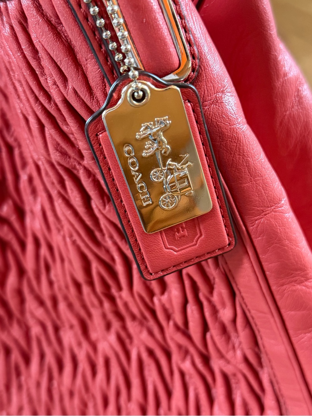 COACH Madison Phoebe Shoulder Bag in Gathered Twist Leather - Picture 2 of 9